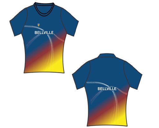 Short-sleeve T-shirt, front and back