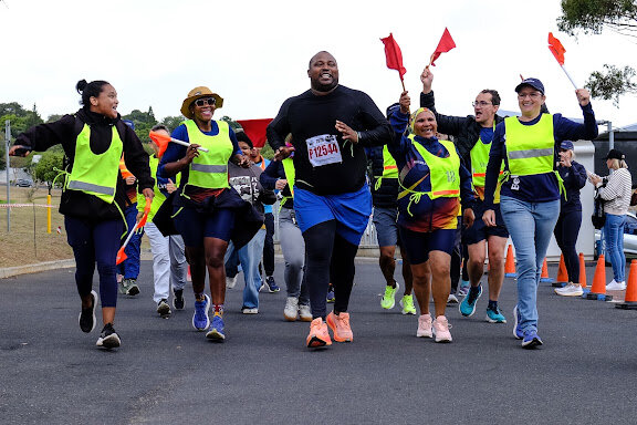 Race day on the road &mdash; BAK marshals and runners